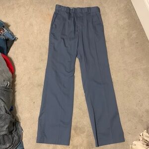 Vintage Blue Long Straight-Leg Dress Pant